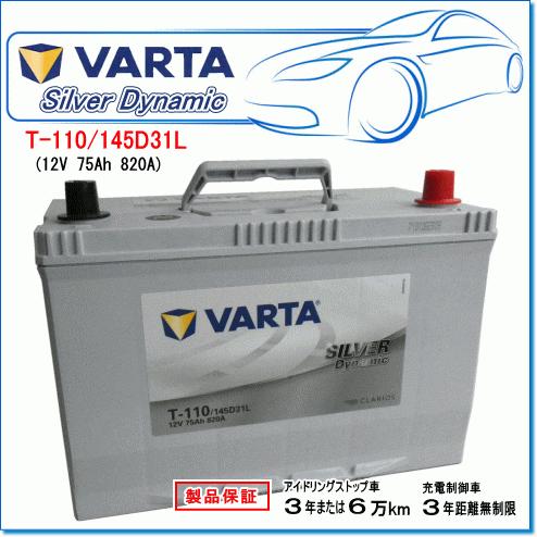 VARTA T-110/145D31L:バルタ シルバーダイナミックバッテリー VARTA T-110/145D31L:バルタ シルバーダイナミックバッテリー