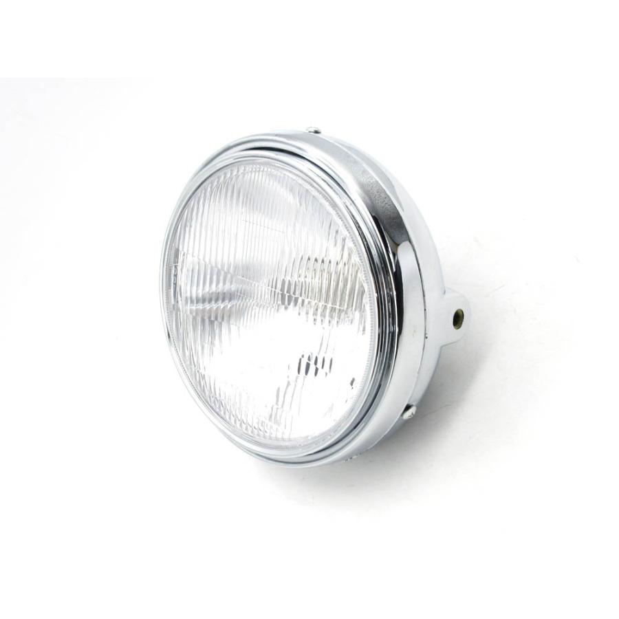 純正タイプ 180mm 丸目 ヘッドライト Assy メッキケース レンズカット