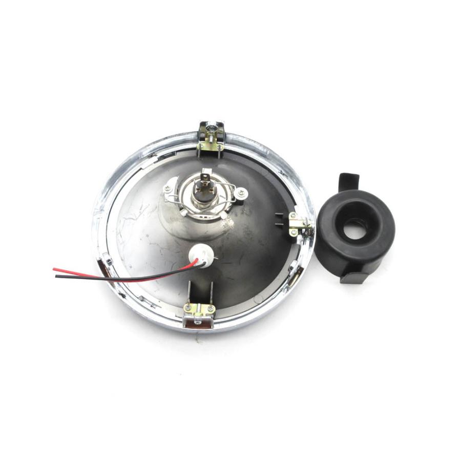 純正タイプ 180mm 丸目 ヘッドライト Assy メッキケース レンズカット