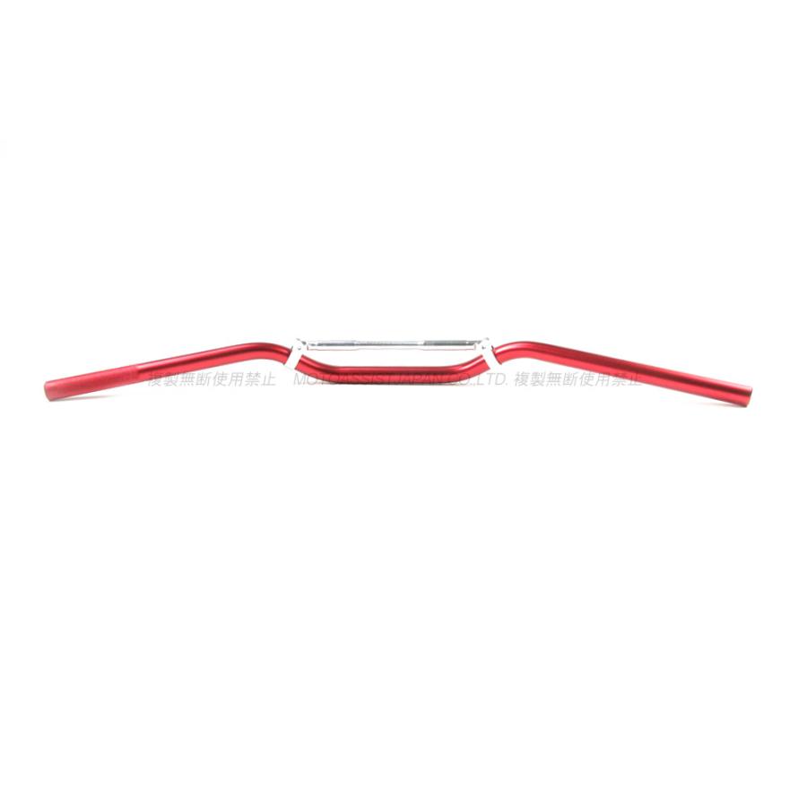 新品 アルミハンドルバー ブレスバー付 高さ60mm 赤 レッド / モタード