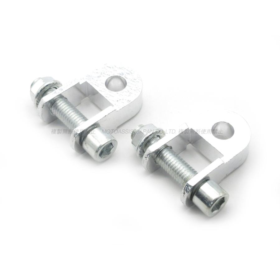 マグナ250 リヤローダウンアダプタ リアサスアダプター ケツ上げアダプター 30mm シルバー/ 車高