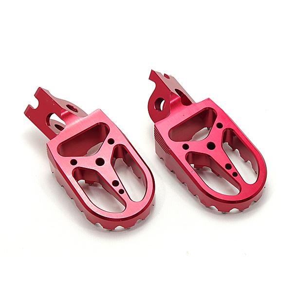アルミ ワイドペグ レッド 赤 ◇ 新品 フットペグ ワイドステップ