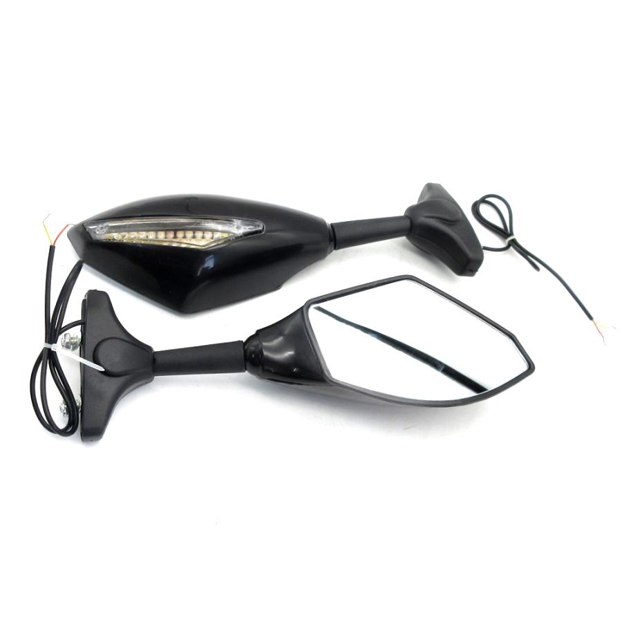 LEDウインカー付 カウルミラー バックミラー ◇ 新品 汎用 ZX-10R ZX