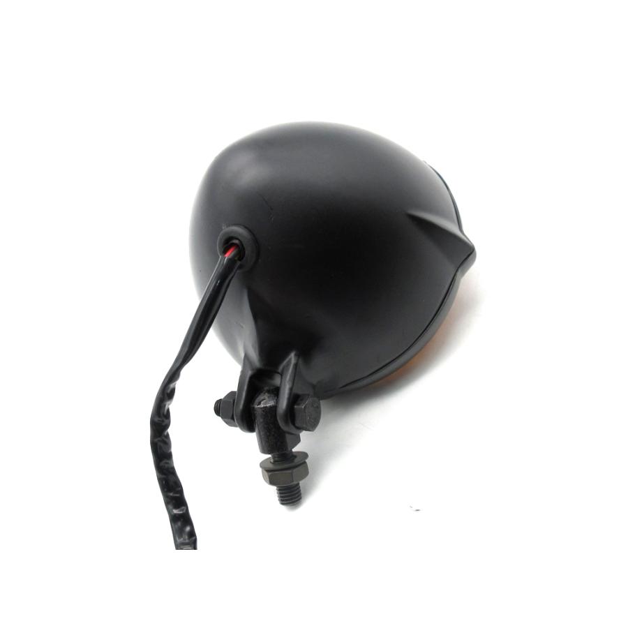 4.5インチ 新品ヘッドライト ビンテージ ブラック イエローレンズ