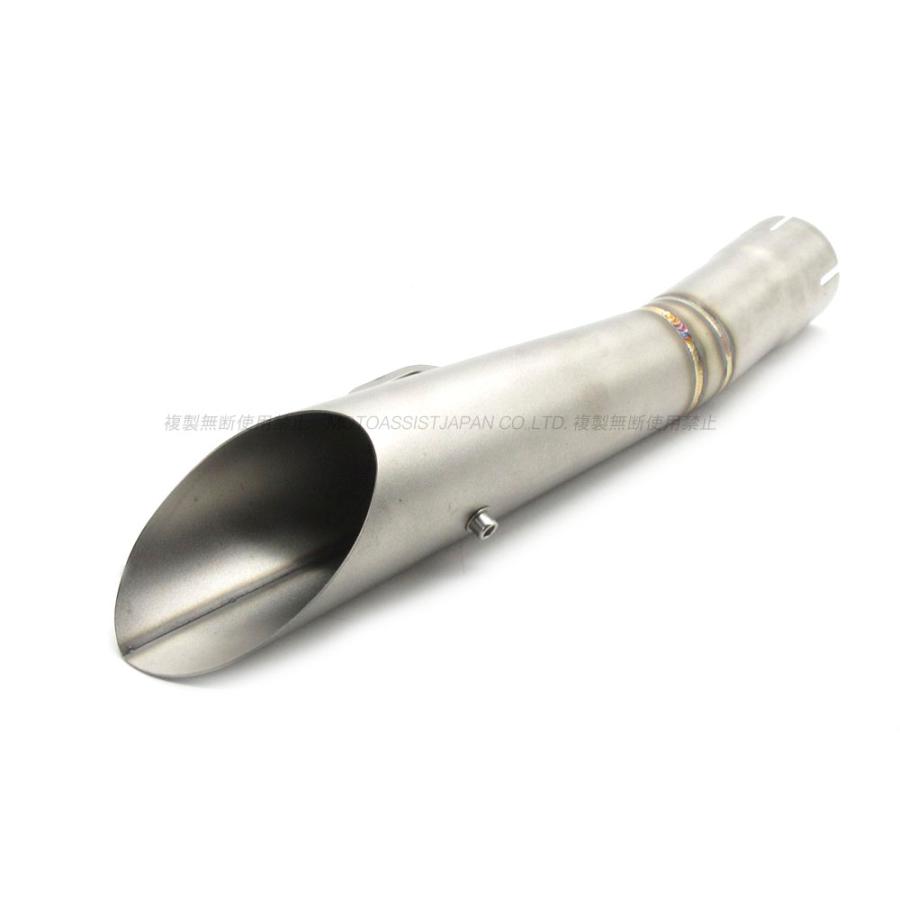 スラッシュカット サイレンサー マフラー シルバー 50.8mm/ 汎用 D