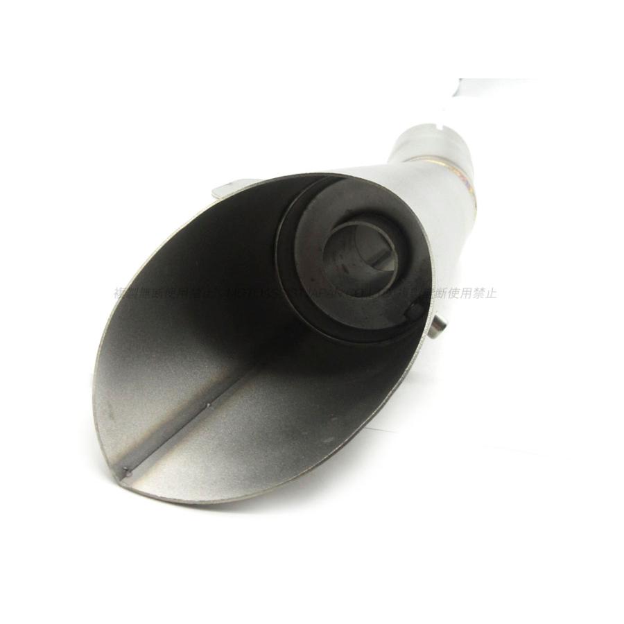 スラッシュカット サイレンサー マフラー シルバー 50.8mm/ 汎用 D
