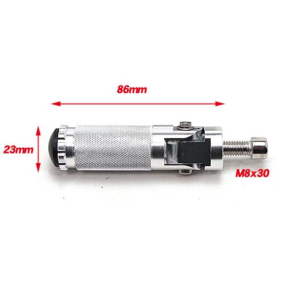 CNC 可倒式ステップバー M8 アルミ シルバー 銀色 / 汎用 交換用 