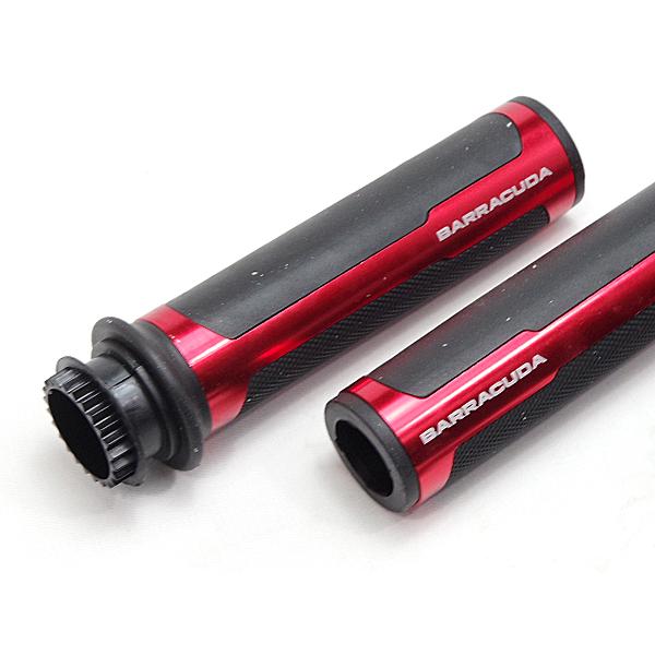 アルミ&ラバー スーパーコンビグリップ レッド 赤◇ バーエンド