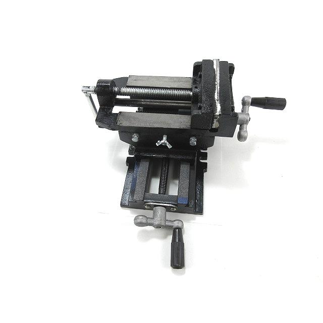 新品 スライド クロスバイス 125 mm 縦横軸 スライド式 万力 / 卓上