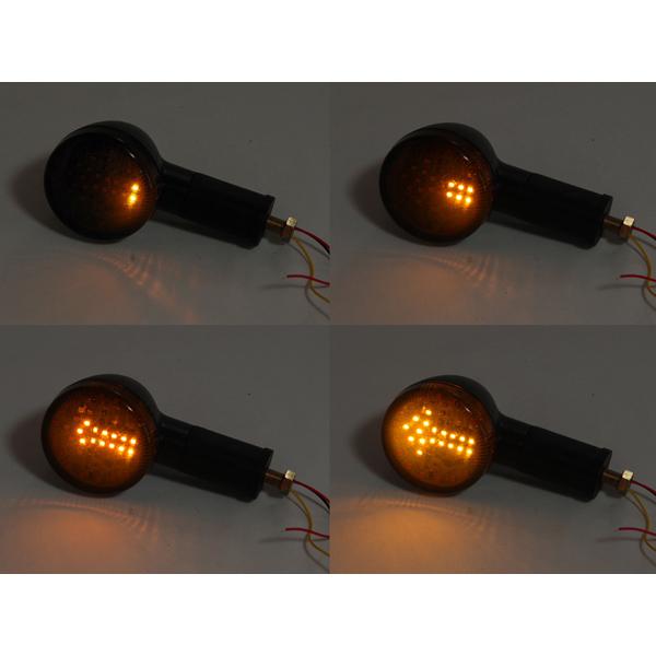 汎用 シーケンシャル LEDウインカー 左右セット バイク用 流れる