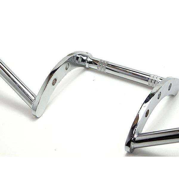 スクエアナローハンドル　メッキ 22.2㎜ 新品 未使用 ナローハンドル ラグナロー メッキ APE ZRX CB400SF ビックスクーター