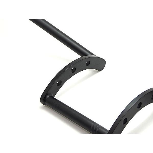22パイ ロボハン アタックバー 高200mm マットブラック 黒 /新品汎用