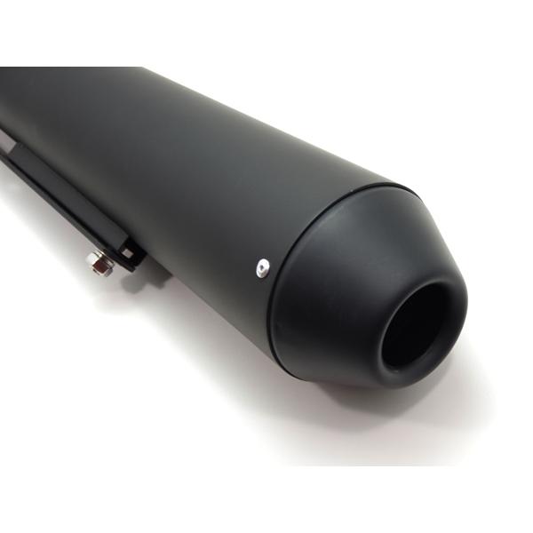 新品 メガホンマフラー マットブラック 黒 サイレンサー