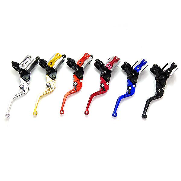 1/2 ブレーキマスター＆クラッチレバーセット 銀 シルバー / 小型車