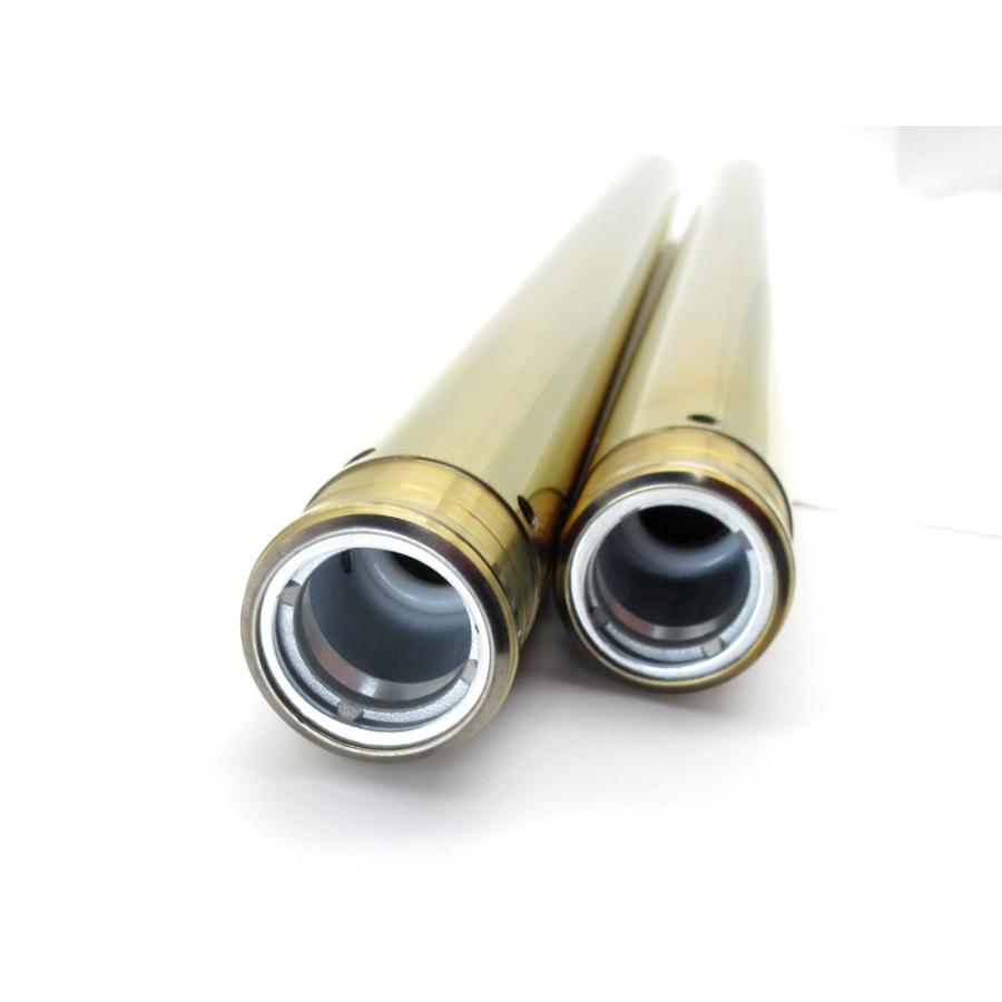 新品フロントフォーク カスタムインナーチューブ 1台分 GD ゴールド