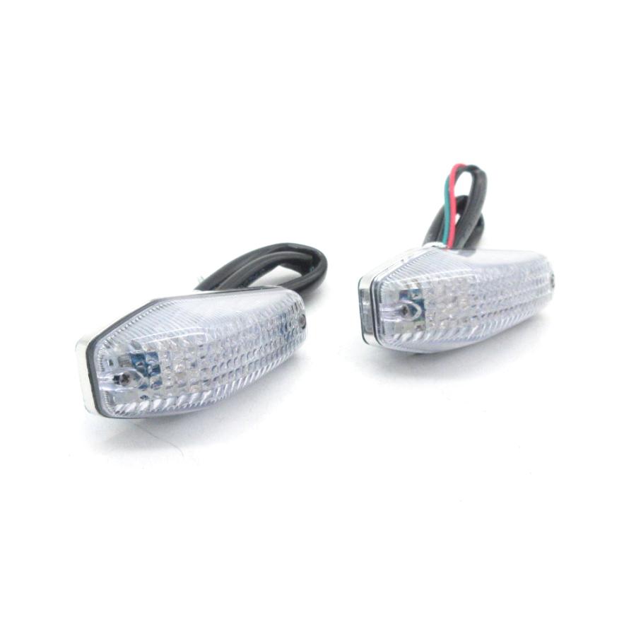 汎用 貼付け LEDウインカー ポジション機能付き クリアレンズ 2個 CL