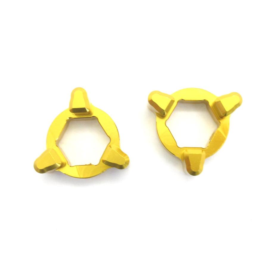 19mm イニシャルアジャスター プリロードアジャスター 3pin 金 2個SET