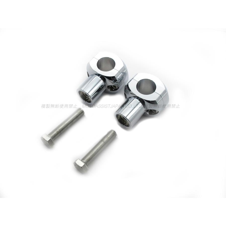 3インチ　ハンドルポスト　22.2mm SR400 2インチ ライザー 新品 アルミ ハンドルポスト メッキ / ハーレー