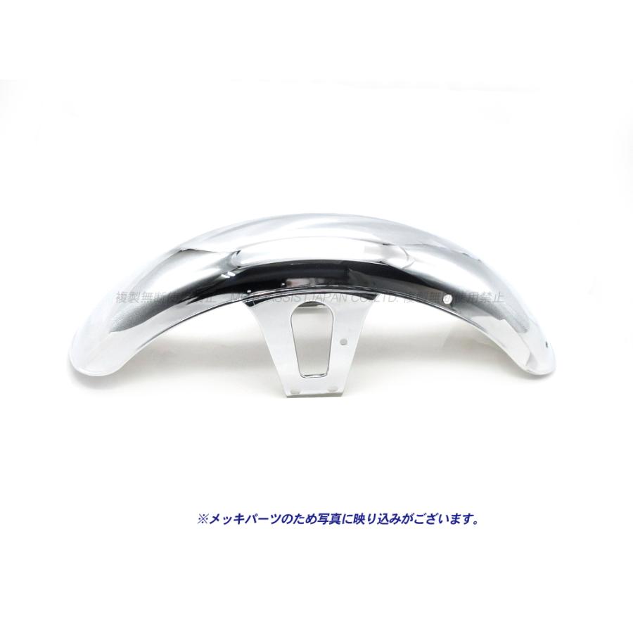 18インチ 新品 フロントフェンダー メッキ / 汎用 KH250 Z250FT Z400FX