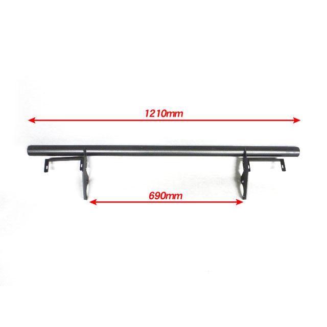 ジムニー JA11 JA22 フロントパイプバンパー 48mm ブラック 黒色