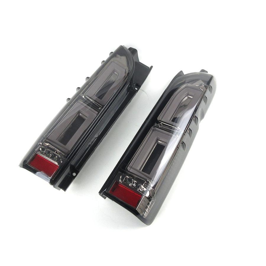 保証付 ハイエース 200系 ファイバーLEDテールランプ スモークレンズ