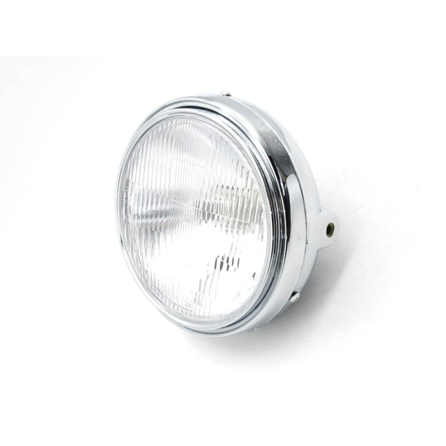 純正タイプ 180mm 丸目 ヘッドライト Assy メッキケース レンズ