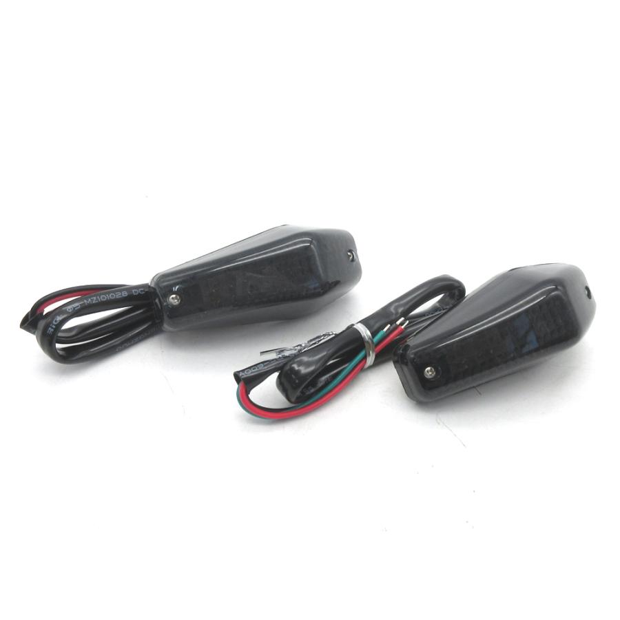 汎用 貼付け LEDウインカー ポジション機能付き スモークレンズ 2個 SM
