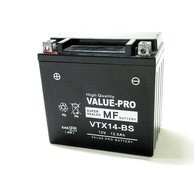 新品 充電済バッテリー VTX14-BS 互換 YTX14-BS / スカイウェイブ650