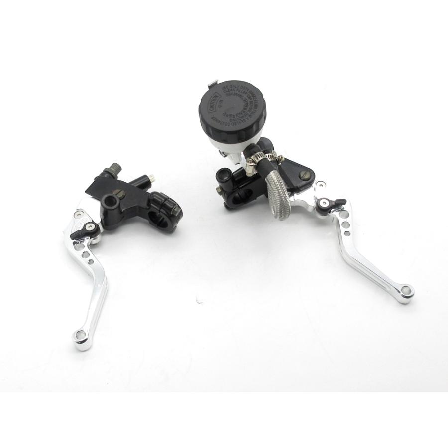 別体ブレーキマスター クラッチ ブレーキレバー 銀 1/2インチ ◇ 汎用