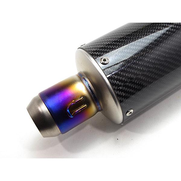 スリップオン サイレンサー 汎用マフラー カーボン製 50.8mm 51mm