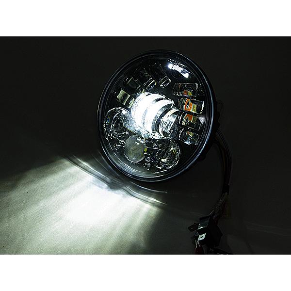 ハーレー 5.75インチ LED プロジェクター ヘッドライト ブラック