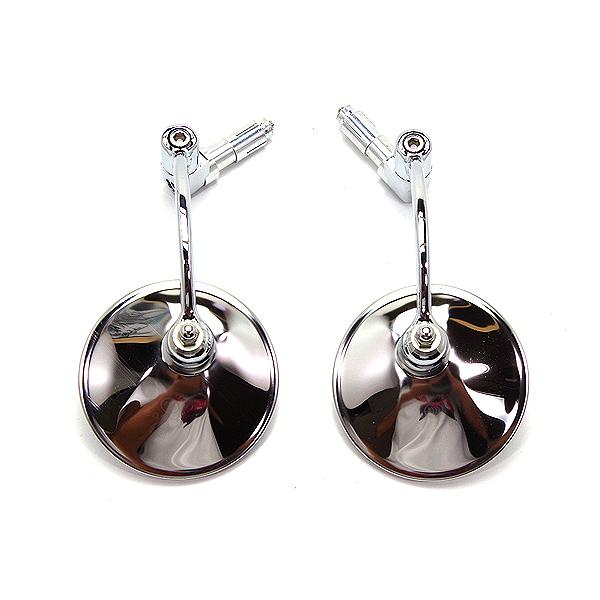 バーエンド ミラー 汎用 HALCYON ハルシオンタイプ 丸型 SR400 XS W650