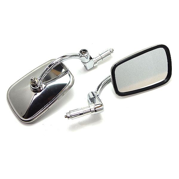 バーエンド ミラー 汎用 HALCYON ハルシオンタイプ 角型 SR400 XS W650