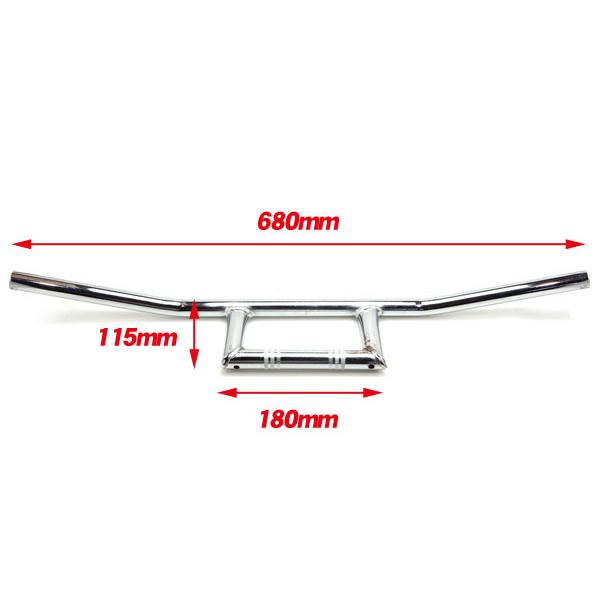 Tバーハンドル 高さ115mm ロータイプ クロムメッキ MK / ハンドル径