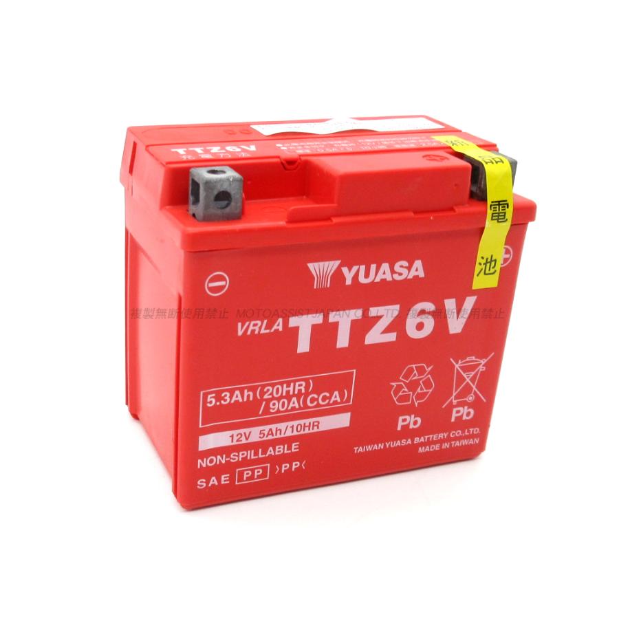 台湾ユアサバッテリー YUASA TTZ6V / AGMバッテリー 互換 YTZ6V ダンク