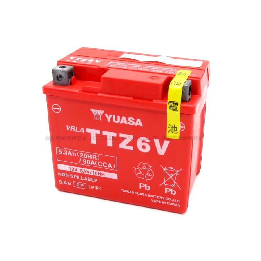 台湾ユアサバッテリー YUASA TTZ6V / AGMバッテリー 互換 YTZ6V ZOOMER