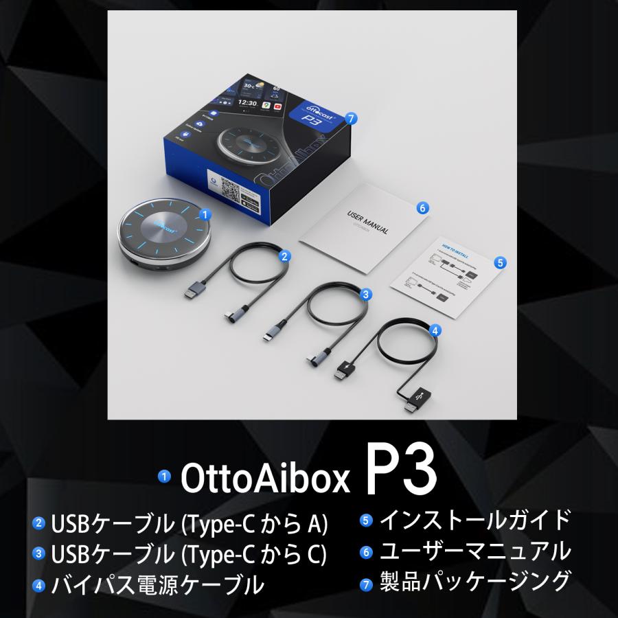カーオーディオ OTTOCAST P3 lite pcs46 lite ottocast 【正規品】PCS46lite オットキャスト OttoAibox P3