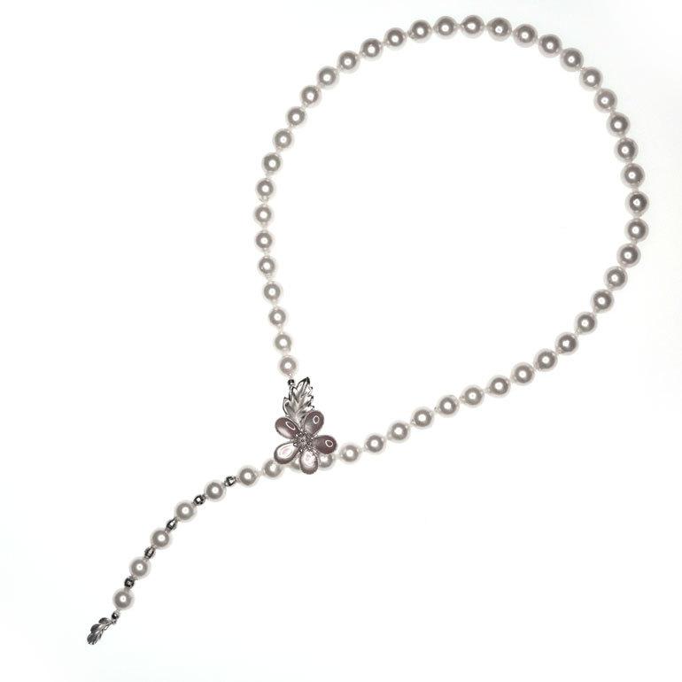 アコヤ7mmクリップクラスプ 48cmネックレス保証書・ケース付 : e-pearl