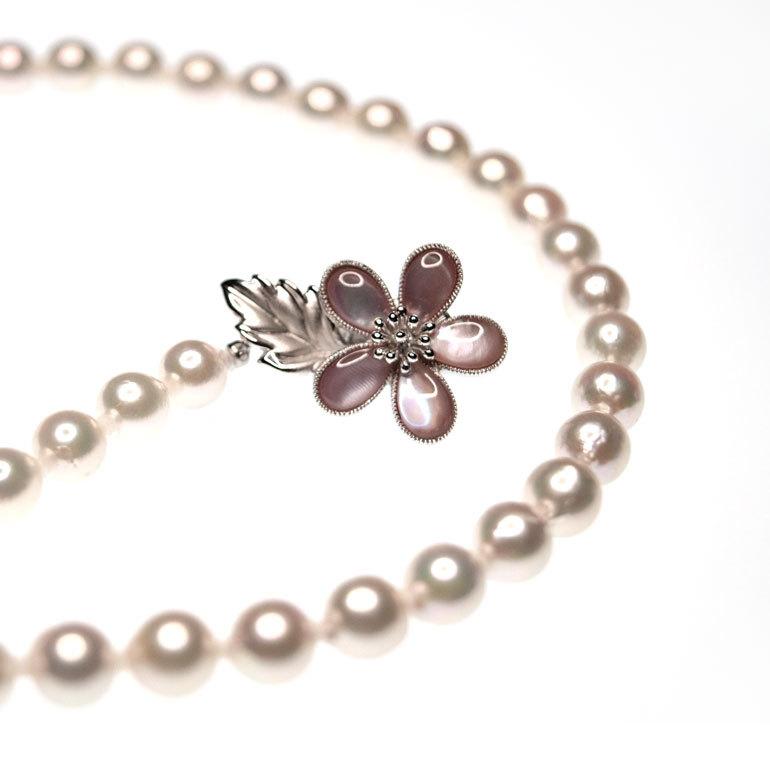 田崎真珠 ネックレス 花型クラスプk14 田崎真珠 ネックレス 花型クラスプk14