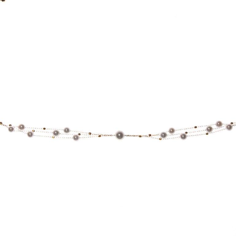 アコヤ真珠 4.5-7mm K18 チェーンネックレス70cm ベビーパール アコヤ真珠 4.5-7mm K18 チェーンネックレス70cm ベビーパール