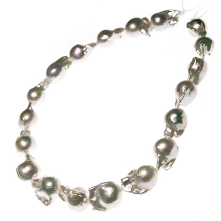 淡水パール 大珠 ナチュラル バロック 10-11mm 43cm ネックレス 淡水  