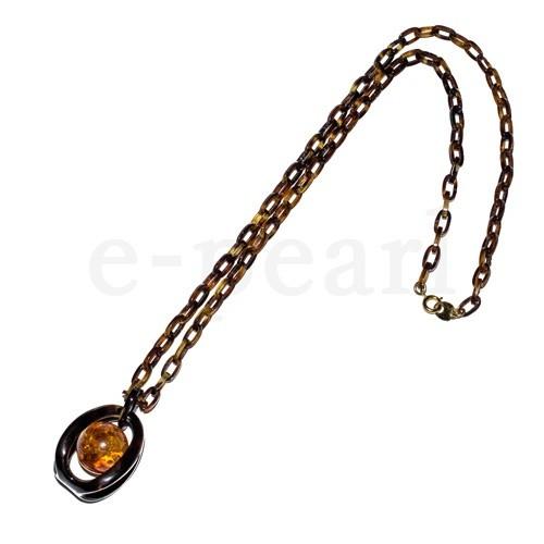 鳥かご ペンダント 琥珀玉 約17mm 入り 本べっ甲ネックレス 動く 鳥かご ペンダント 琥珀玉 約17mm 入り 本べっ甲ネックレス 動く