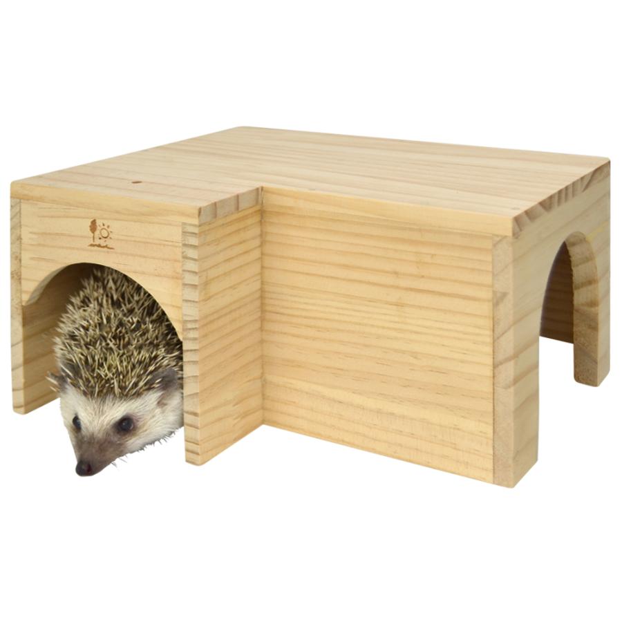 モルハリハウス　ハリネズミ　モルモット　小動物　木製　ハウス　かくれが　セット モルモット、ハリネズミに最適な落ち着くカクレガ モルハリハウス 三晃