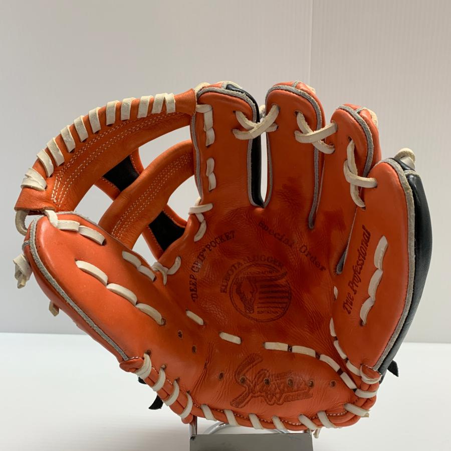久保田スラッガー KUBOTA SLUGGER オーダー 軟式 大人 一般 内野手用 グローブ グラブ 右投げ  中古品 グローブ袋付き 野球 8366の画像