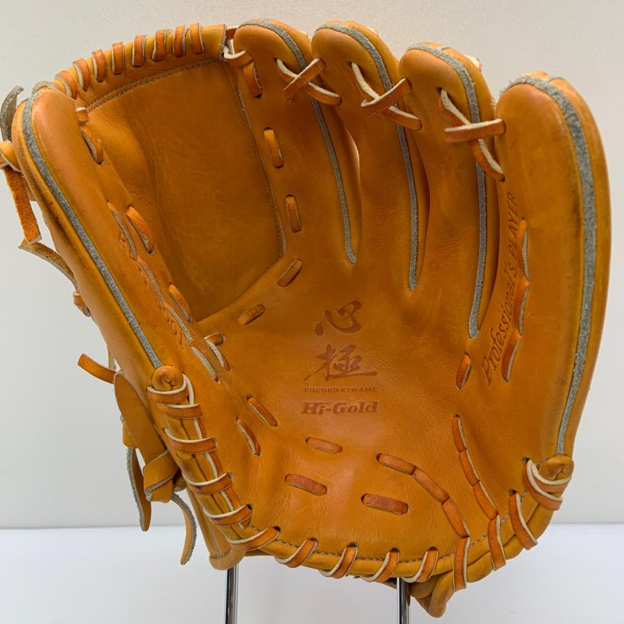 ハイゴールド HI-GOLD 心極 KKG-5001 軟式 大人 一般 投手用 グローブ ピッチャー グラブ 右投げ  中古品  野球 9087 ハイゴールド HI-GOLD 心極 KKG-5001 軟式 大人 一般 投手用 グローブ