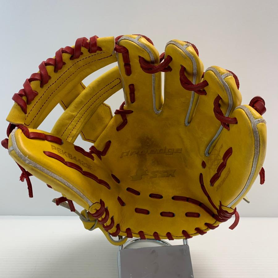 エスエスケイ SSK プロエッジ 硬式 大人 一般 内野手用 グローブ グラブ 右投げ PEK84423F 中古品 グローブ袋付き 野球 6439の画像