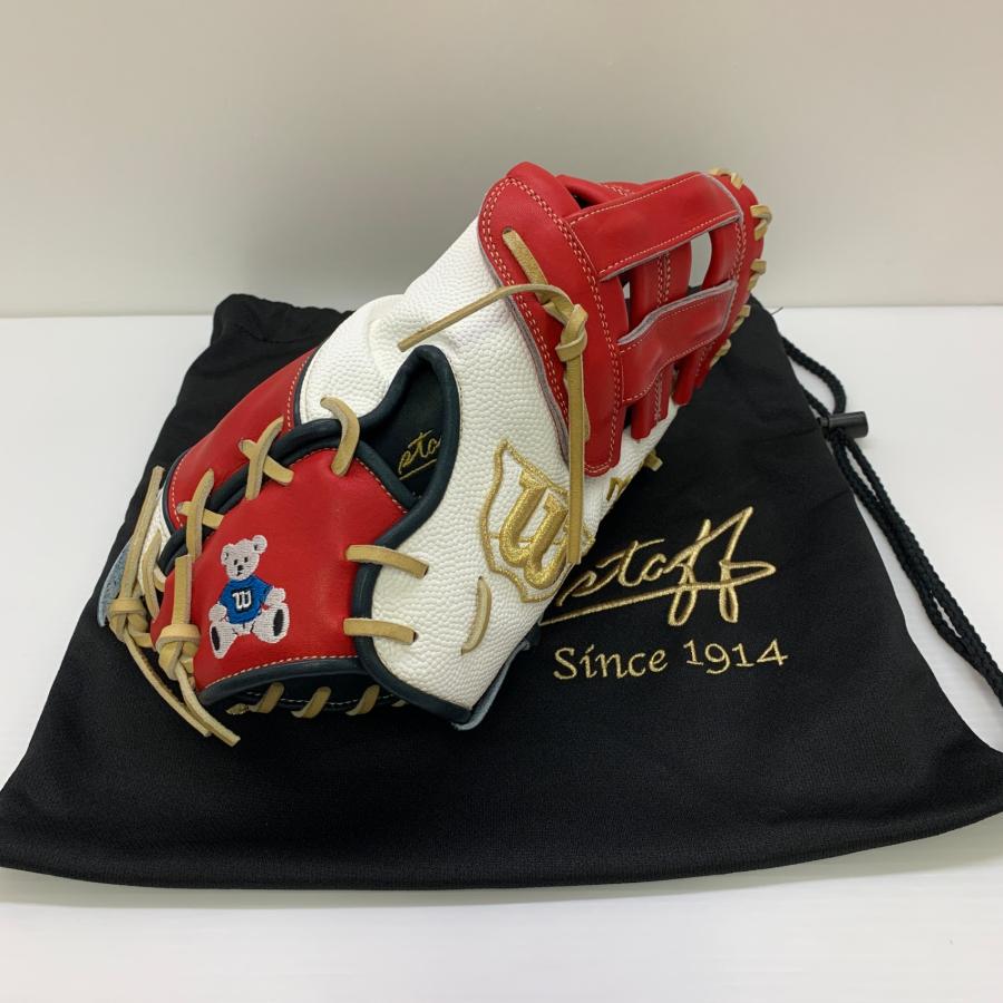 ウィルソン Wilson ウィルソンスタッフ Wilson Staff  軟式 大人 一般 ファーストミット 一塁手 グローブ グラブ 右投げ  中古品 グローブ袋付き 野球 8979 ウィルソン Wilson ウィルソンスタッフ Staff 軟式 大人 一般