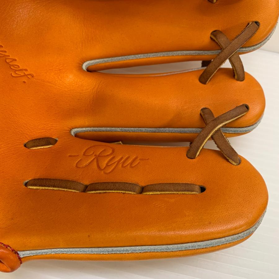 リュウ RYU  硬式 大人 一般 内野手用 グローブ グラブ 右投げ 401型 中古品  野球 6756の画像