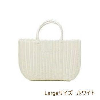 ホワイト かごバッグ ミドルバッグ ビニール製 浴衣用 ビニール PP 