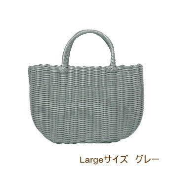 最終値下げ　パロローサ　カゴバッグ　グレー 最終価格☆palorosa☆パロローサ☆トートバッグ☆カゴバッグ☆グレー☆美品